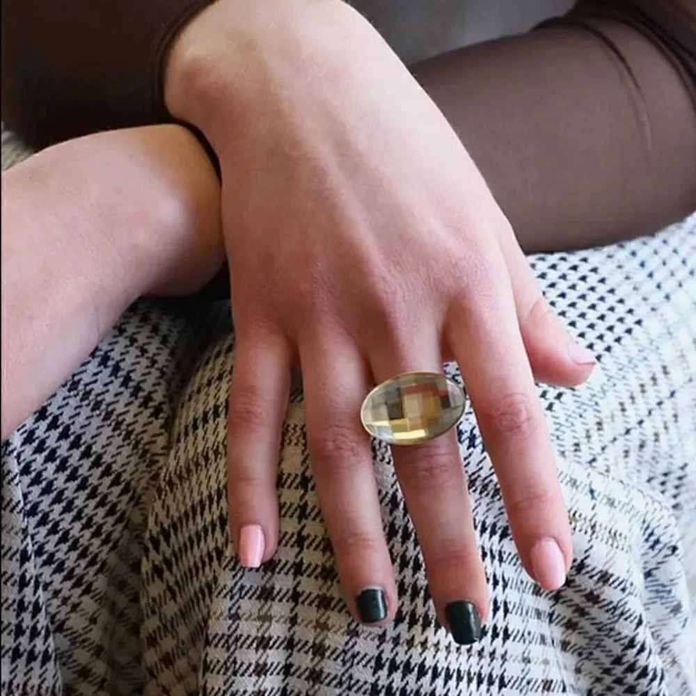 NWT Calvin Klein Yellow Cocktail Ring